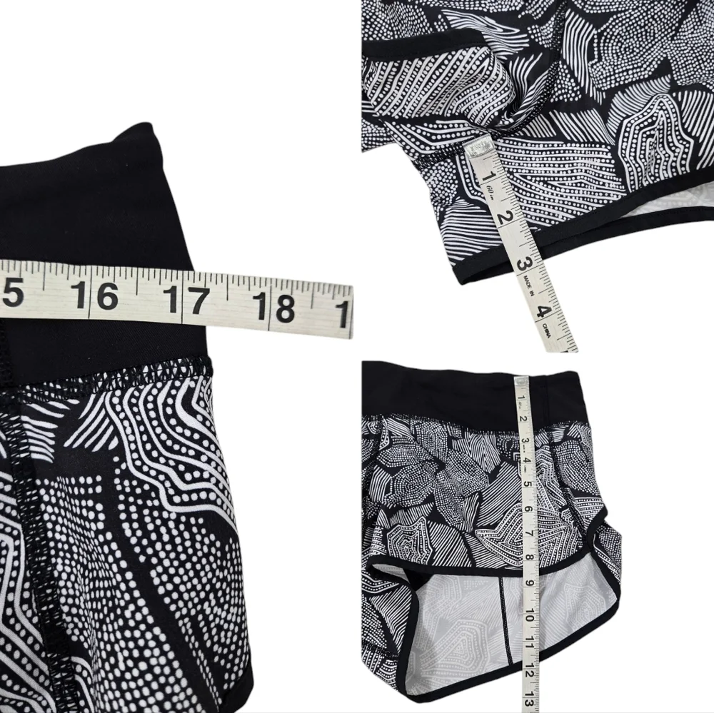 Lululemon Speed Short Dottie Tribe Black & White Shorts
